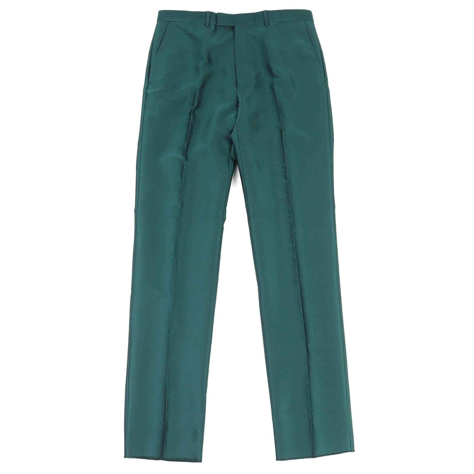未使用 グッチ センタープレス スラックス パンツ グリーン 48 649614