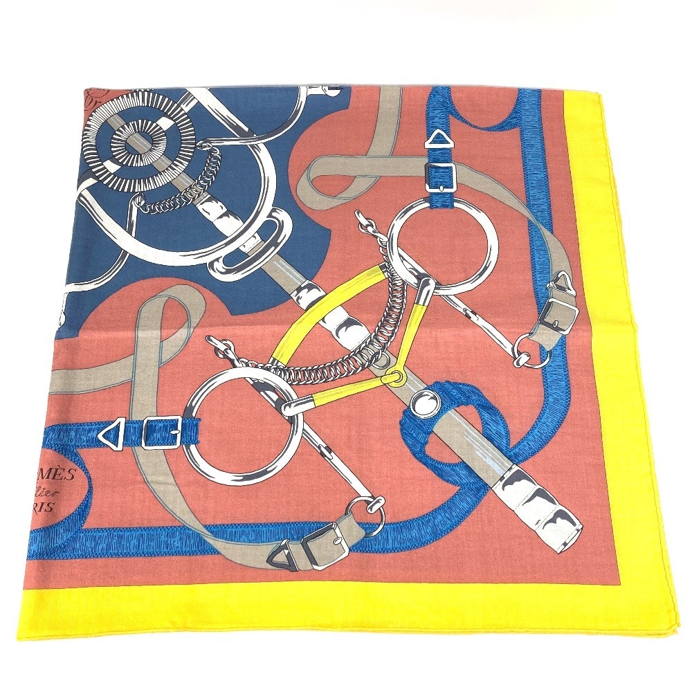 エルメス HERMES カレジェアン 140 カレジェアン140 Pellier ペリエ ショール ストール 大判 スカーフ カシミヤ マルチカラー 美品