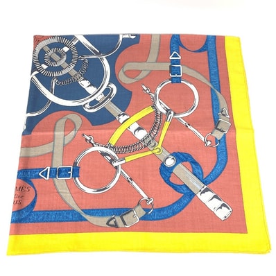 エルメス HERMES カレジェアン 140 カレジェアン140 Pellier ペリエ ショール ストール 大判 スカーフ カシミヤ マルチカラー 美品