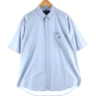 古着 ラルフローレン Ralph Lauren BLAKE 半袖 ボタンダウンシャツ メンズXL相当/eaa558350