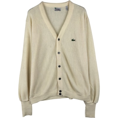 古着 70年代 ラコステ LACOSTE IZOD オーロンアクリルニットカーディガン メンズXL相当 ヴィンテージ/eaa607656