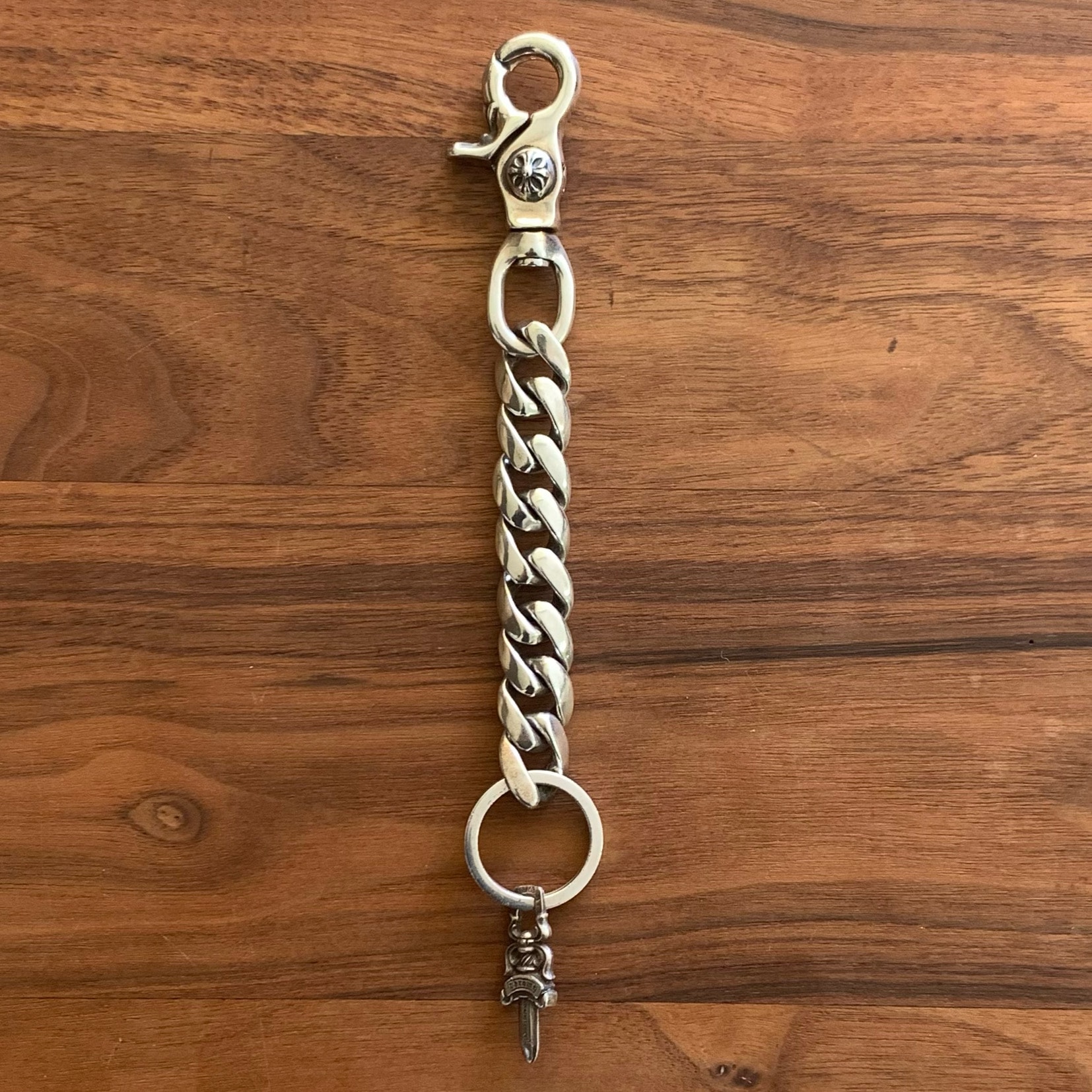Chrome Hearts Key Ring Classic Link Long "Silver"