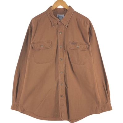 古着 カーハート Carhartt 長袖 ボタンダウン ワークシャツ メンズXL相当/eaa564478
