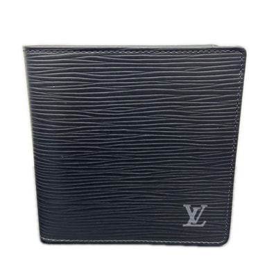 LOUIS VUITTON 展示品級 美品 ルイヴィトン ポルトフォイユ マルコ エピ ノワール 二つ折り財布 M63652 レザー VI0012 ブラック コンパクトウォレット LV SAランク 中古 鑑定済 ヴィトン財布