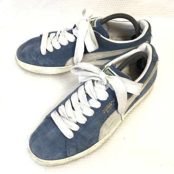 PUMA★レザースニーカー/スウェードクラシック【UK9/28.0/青/スチールブルー】sneakers/Shoes/trainers◆B-183
