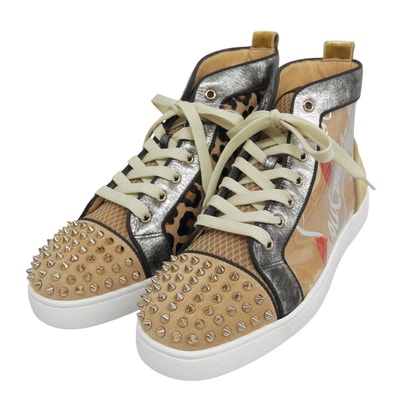 未使用品 クリスチャンルブタン スニーカー LOU SPIKES LOUBI KRAFT FLAT