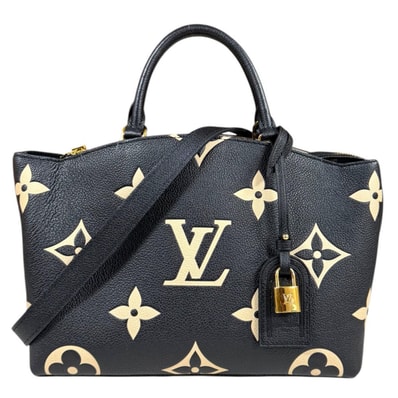 ルイヴィトン プティパレPM バイカラーモノグラムアンプラント ショルダーバッグ M58913 ブラック レディース LOUIS VUITTON 中古