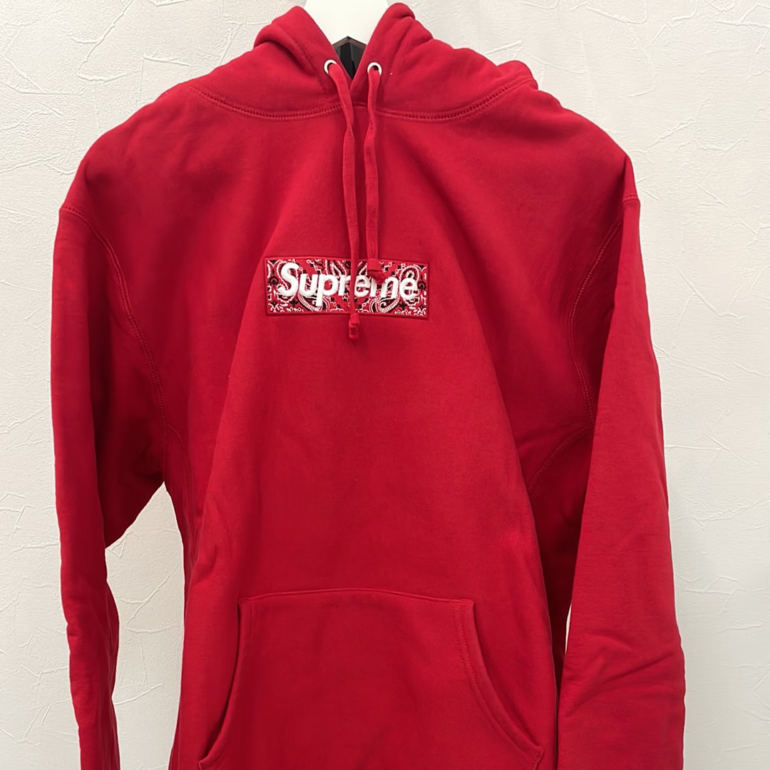 Supreme Bandana Box Logo Hooded Sweatshirt "Red"
