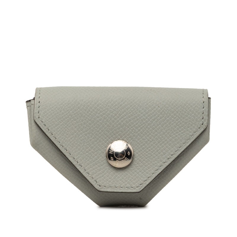 エルメス ル ヴァンキャトル コインケース 小銭入れ C刻印 グレー ヴォーエプソン レディース HERMES 【中古】