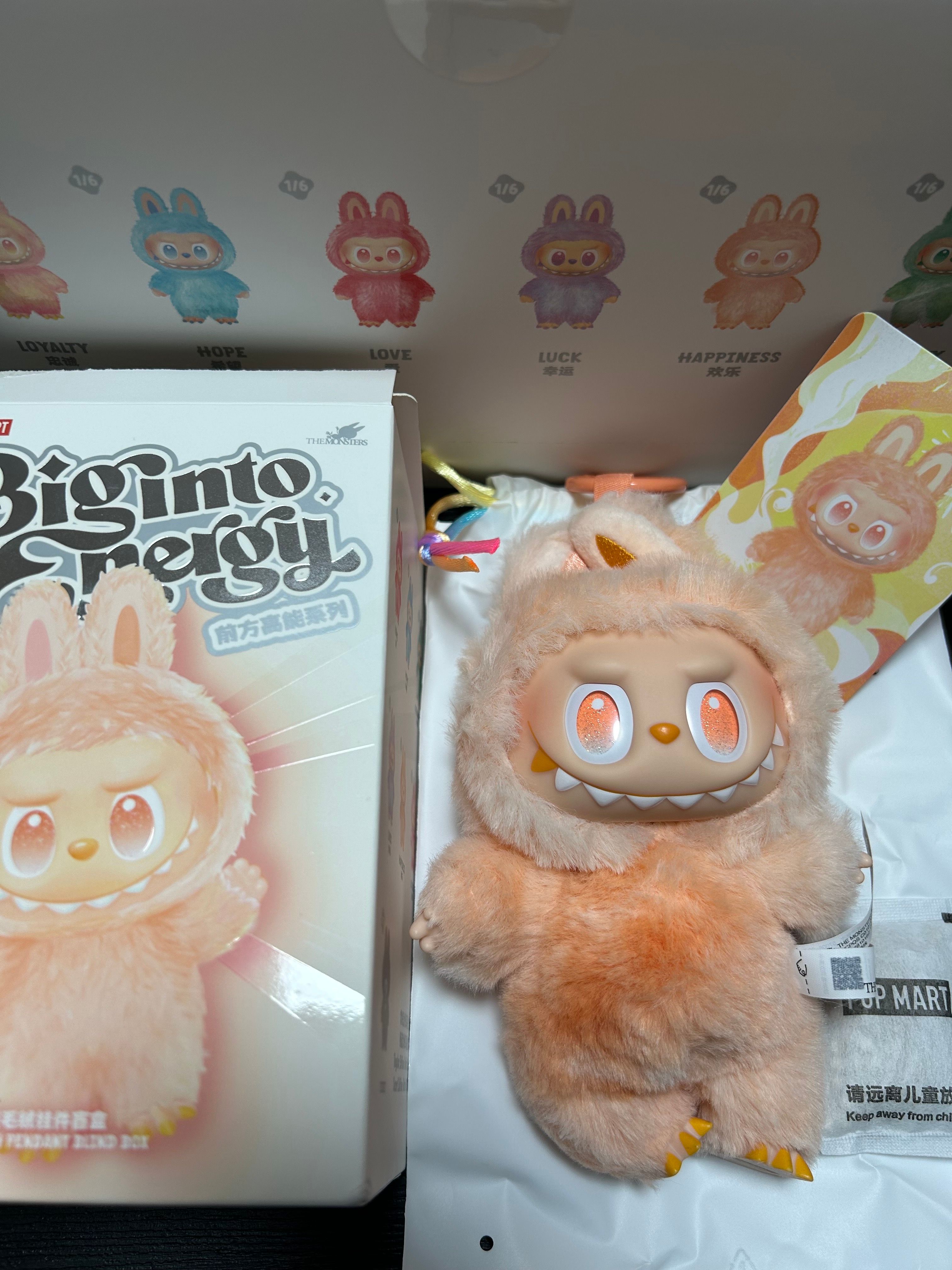 POP MART THE MONSTERS (LABUBU) Big into Energy Series Plush Pendant HAPPINESS
