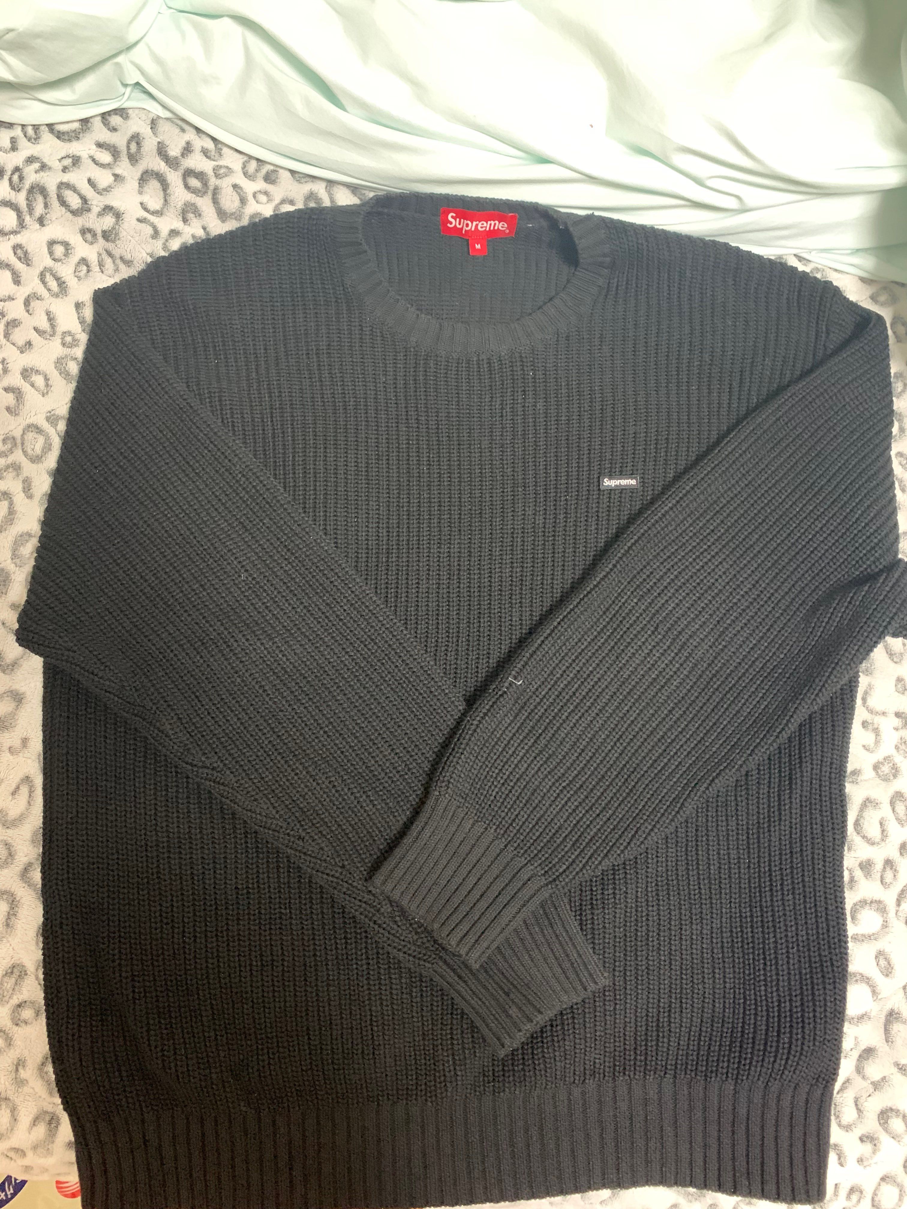 Supreme Melange Rib Knit Sweater "Black"