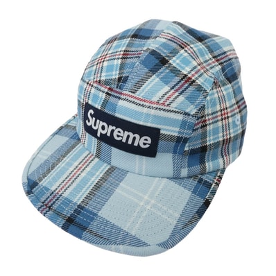 Supreme シュプリーム 帽子 25AW x Lochcarron Camp Cap ロッカロン キャンプ キャップ 帽子 ブルー系【極上美品】【中古】