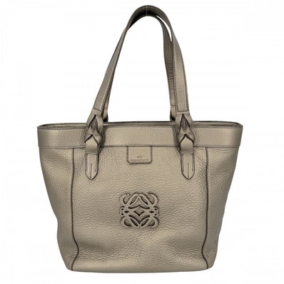 LOEWE ロエベ ハンドバッグ アナグラム フスタ トートバッグ 肩掛け レザー ゴールド シルバー金具 レディース【中古品】