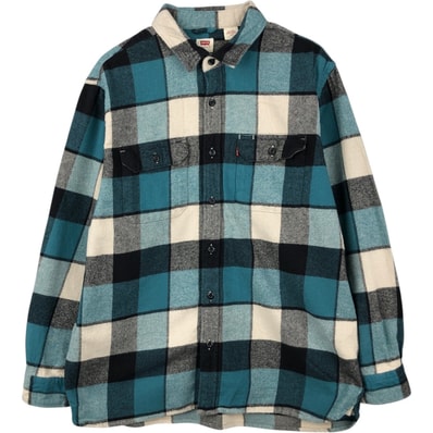 古着 リーバイス Levi's RELAXED 長袖 フランネルチェックシャツ メンズL相当/eaa637666