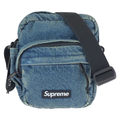 美品 Supreme シュプリーム デニム ブルー コットン ショルダーバッグ メッセンジャーバッグ 601932 【中古】