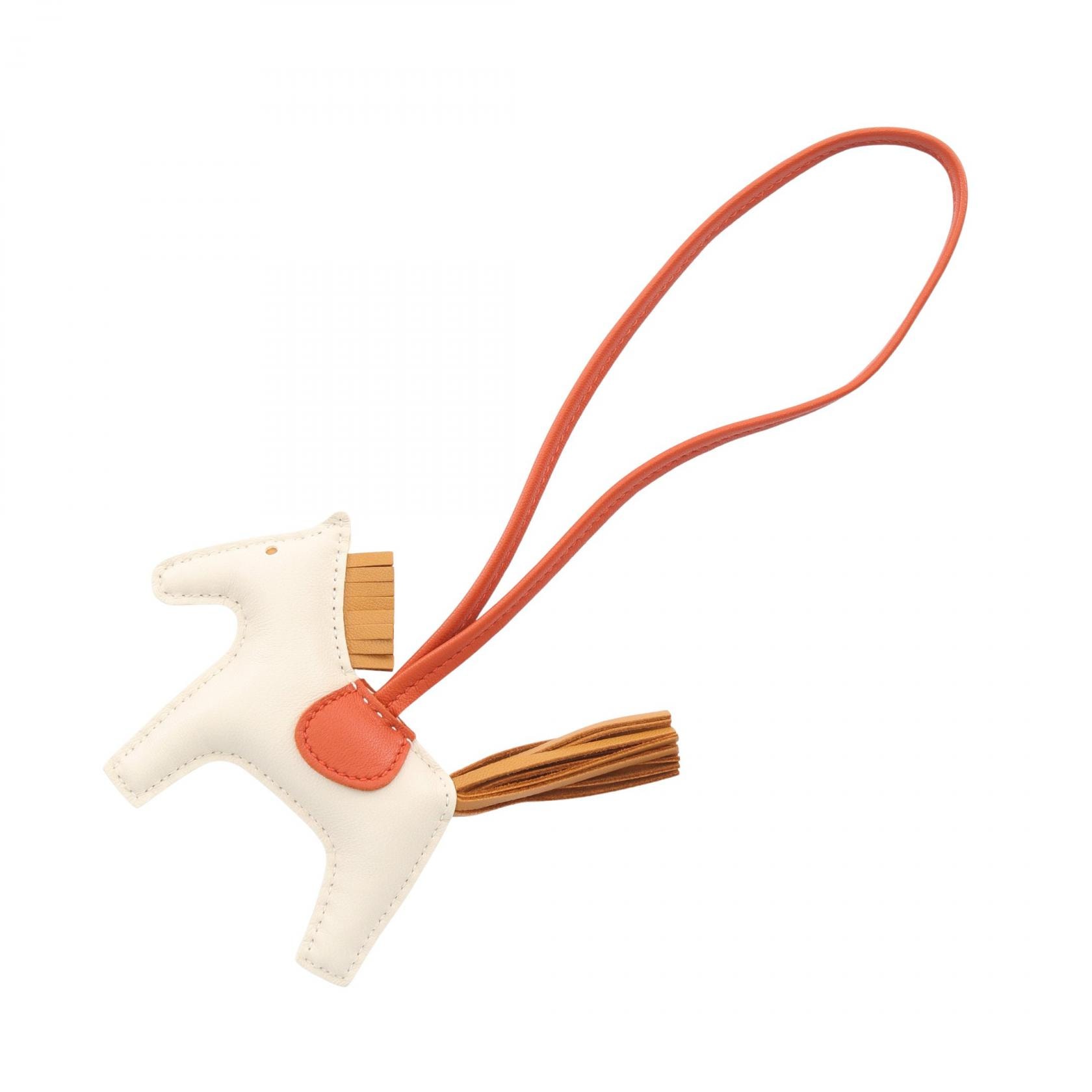 エルメス HERMES ロデオPM クレ セサミ カーネリアン チャーム アクセサリー アニョーミロ アニョーミロ U刻印(2022年製造) レディース ホワイト系 / ブラウン系 【中古】