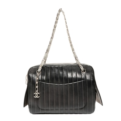 シャネル CHANEL ラムスキン チェーン 内側破け 破損あり ショルダーバッグ【中古】