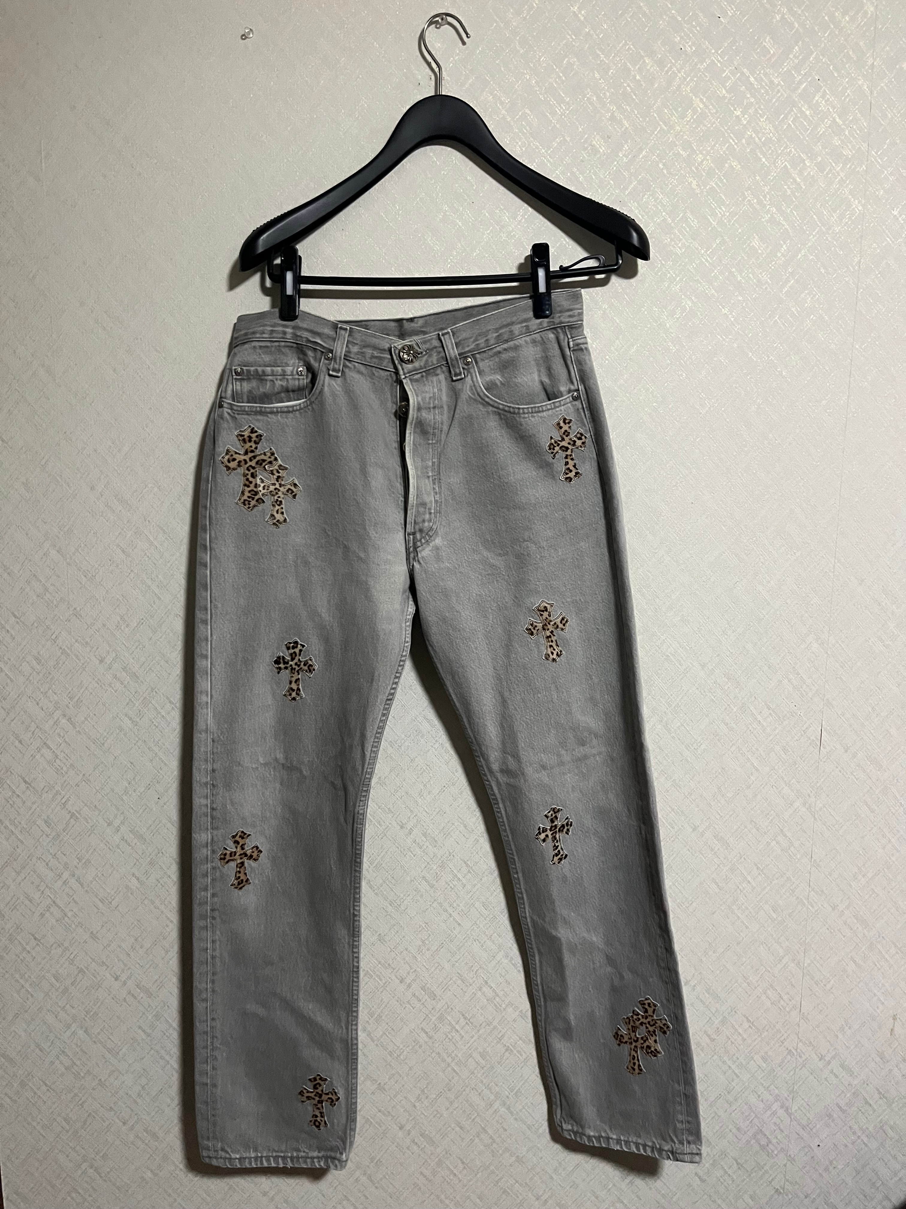 クロムハーツ×リーバイス 501 レオパードクロスパッチ U VNTG