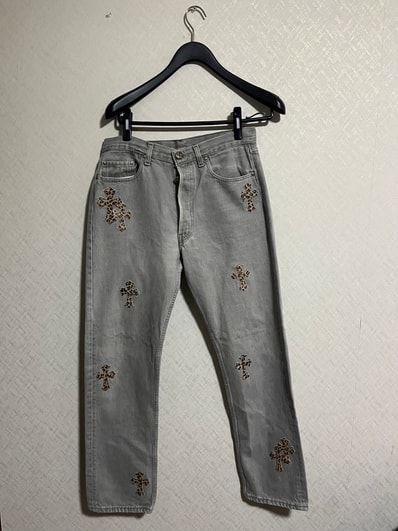 クロムハーツ×リーバイス 501 レオパードクロスパッチ U VNTG