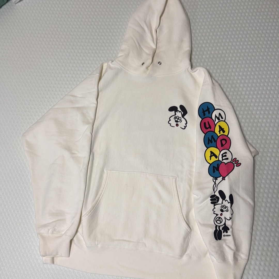 HUMAN MADE VICK PIZZA HOODIE "White"