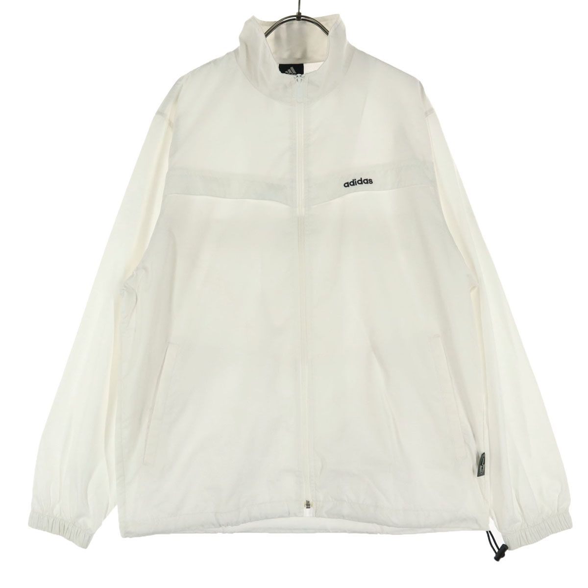 adidas アディダス ワンポイント 長袖 ジップジャケット L ホワイト