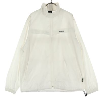 adidas アディダス ワンポイント 長袖 ジップジャケット L ホワイト