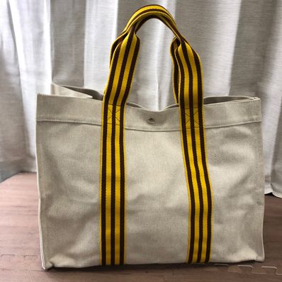 エルメス ボラボラ トートバッグ ベージュ キャンバス
