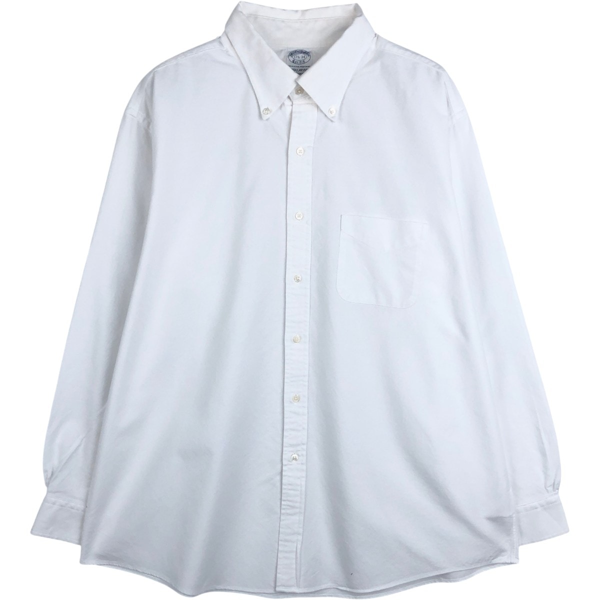 古着 ブルックスブラザーズ Brooks Brothers Est.1818 REGULAR FIT 長袖 ボタンダウンシャツ USA製 メンズXL相当/eaa665516