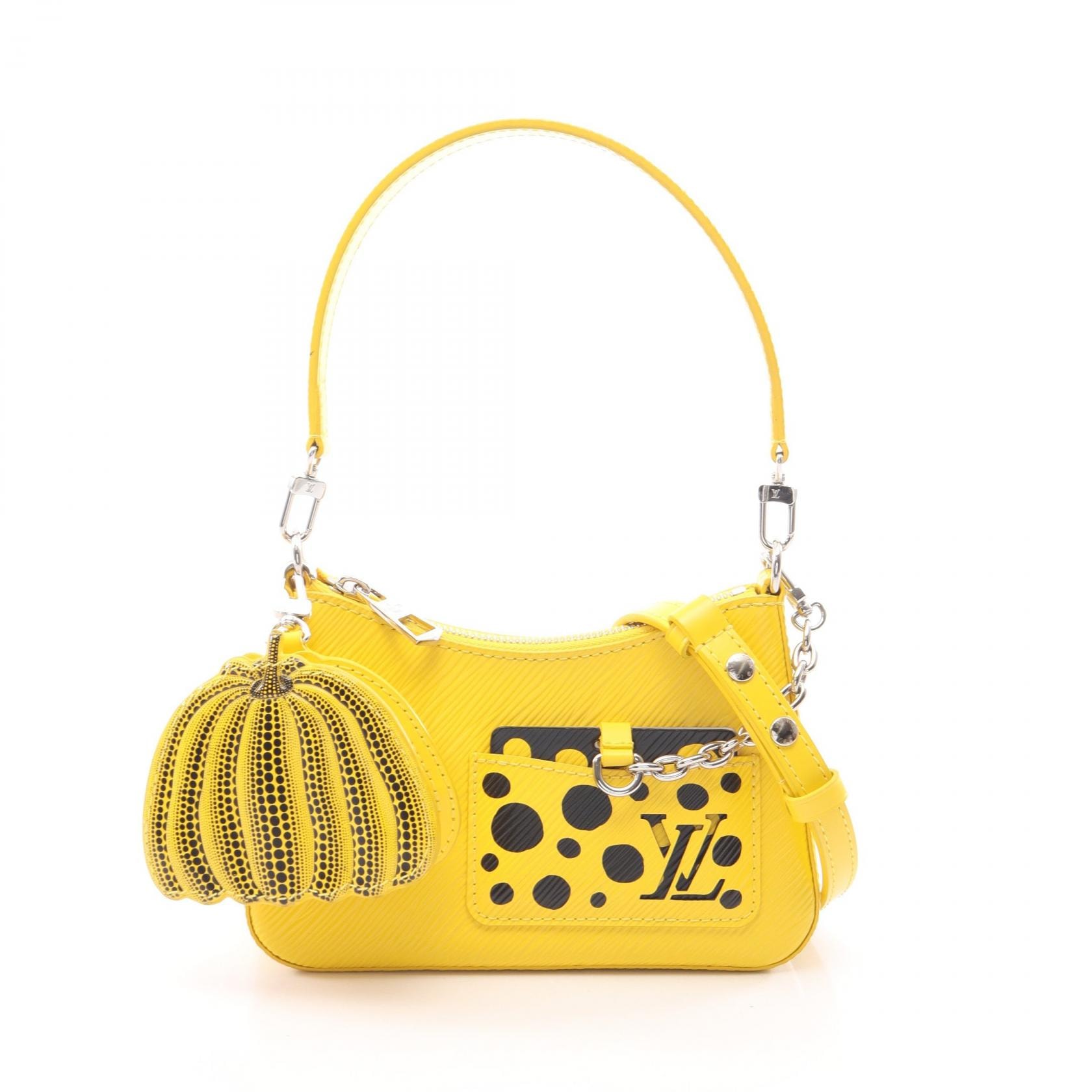 ルイ・ヴィトン LOUIS VUITTON LOUIS VUITTON × 草間彌生 マレリーニ エピ ジョーヌ 2WAY ハンドバッグ バッグ レザー レディース イエロー系 / ブラック系 M21702 【中古】