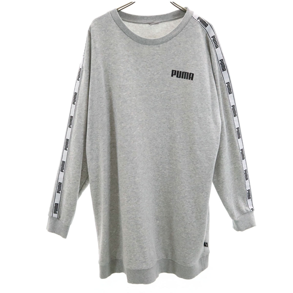 PUMA プーマ 長袖 スウェット ワンピース L グレー