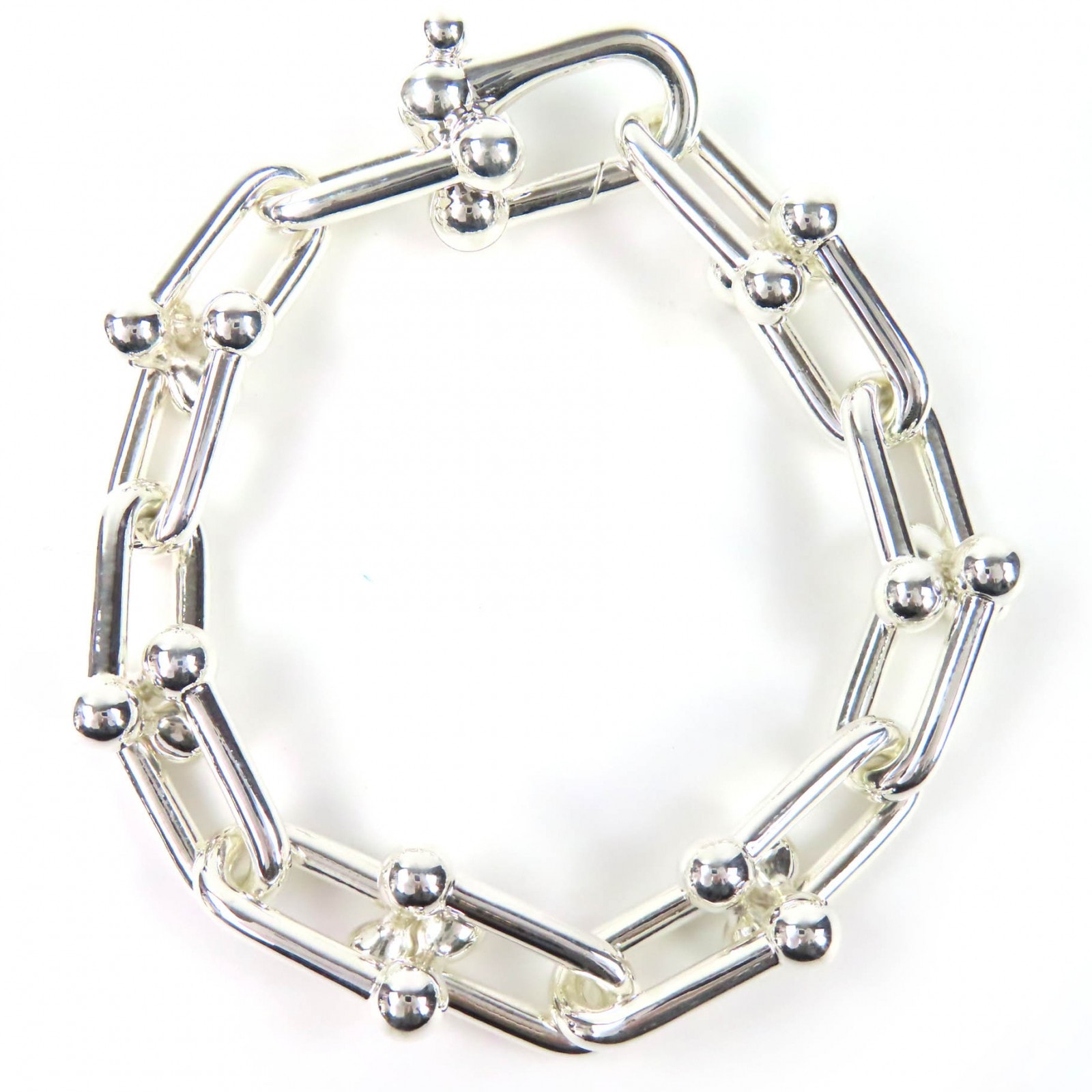 極美品 ティファニー ブレスレット ハードウェア ラージリンク L(14コマ)