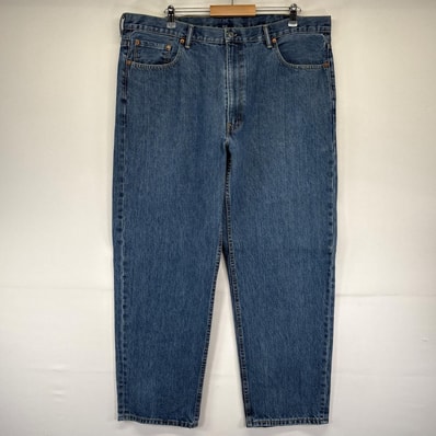 古着 リーバイス Levi's デニム パンツ 550 テーパード バギー ジーパン 大きいサイズ W44×L32 ブルー系 メンズ