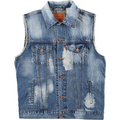 古着 リーバイス Levi's カットオフ デニムベスト メンズL相当/eaa585834