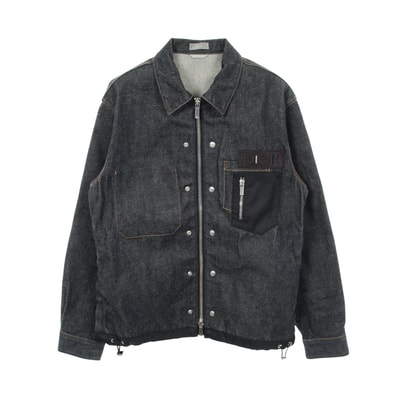 ディオール Dior Christian Dior × sacai デニムジャケット 衣料品 アウター コットン メンズ ネイビー系 213D487AY507 【中古】