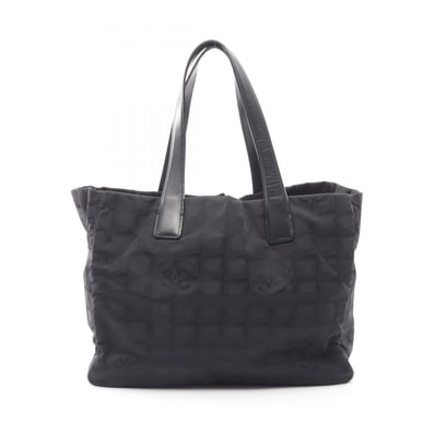 シャネル CHANEL ニュートラベルラインMM トートバッグ バッグ レザー ナイロンキャンバス レディース ブラック系 A15991 【中古】