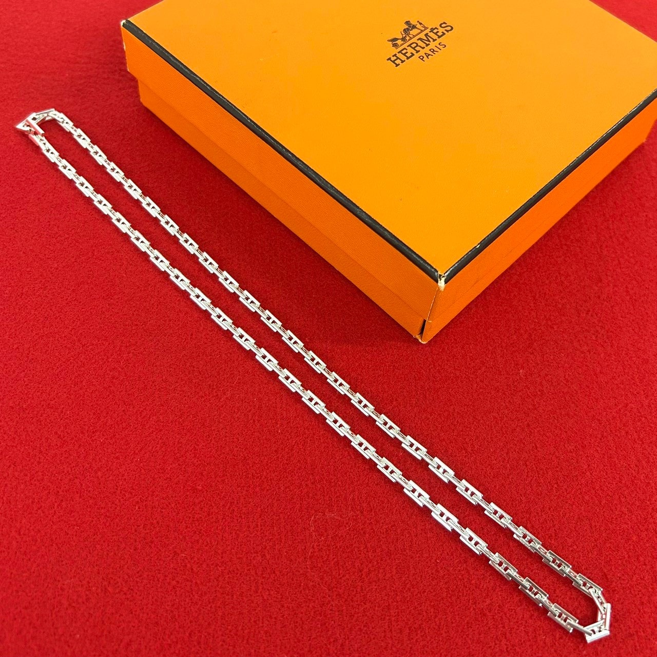 HERMES エルメス ヘラクレス MM 50cm ネックレス シルバー925 ネックレス シルバー
 55360