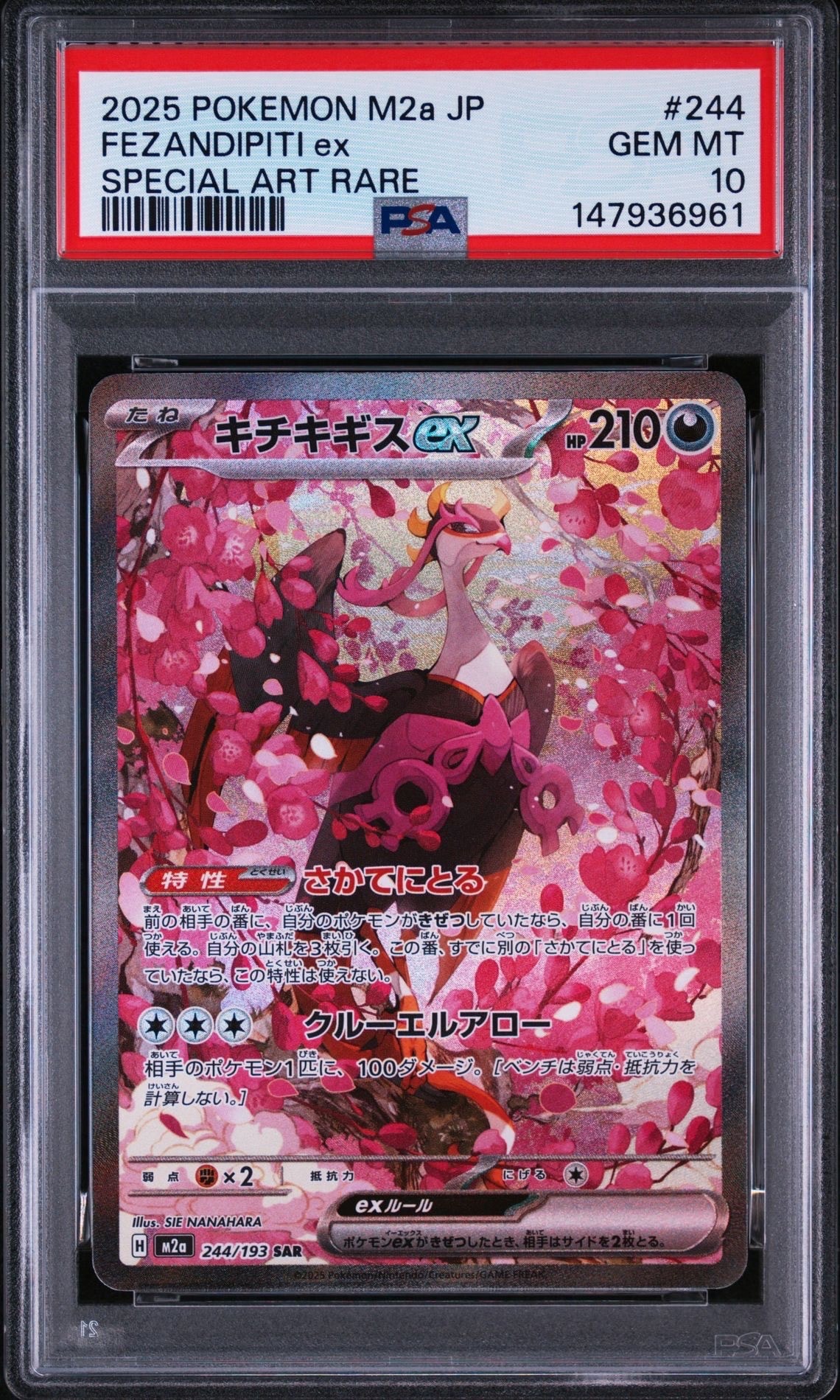 キチキギスex SAR MEGA ハイクラスパック PSA10 PSA10】キチキギスex SAR [M2a 244/193](ハイクラスパック「MEGA
