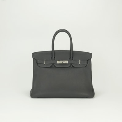 エルメス HERMES バーキン35 バーキン 35 バッグ トートバッグ トゴ グラファイト Graphite グレー Gray シルバー金具 ハンドバッグ