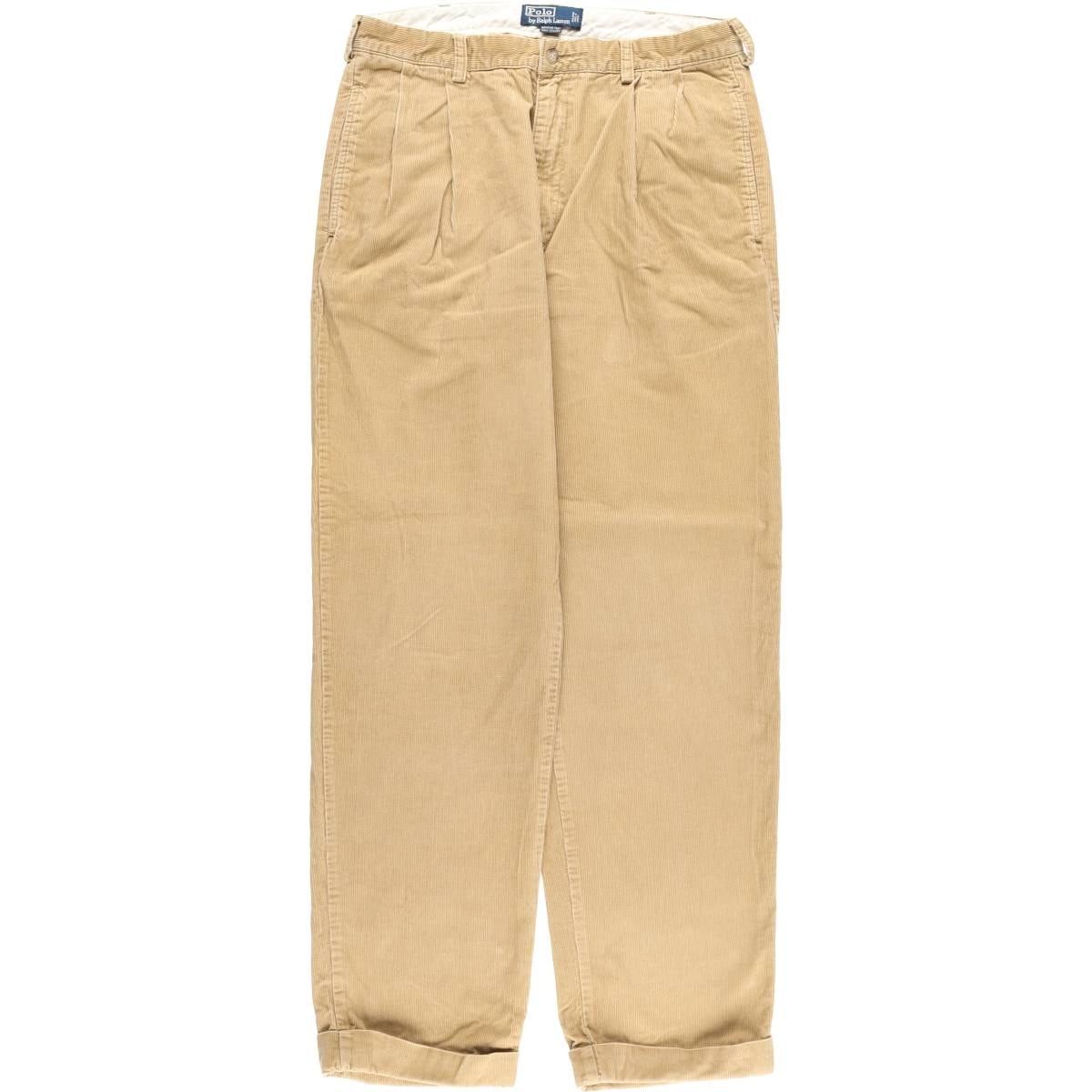 古着 ラルフローレン Ralph Lauren POLO by Ralph Lauren HAMMOND PANT ツータック コーデュロイパンツ メンズw33相当/eaa609006