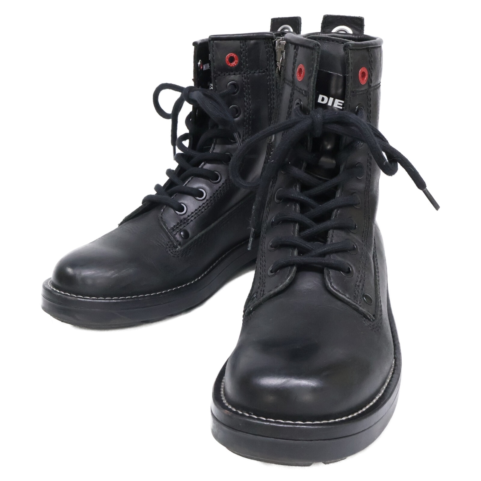 ディーゼル Y02074 PR030 D-THROUPER DBB W サイドジップ レースアップブーツ 24