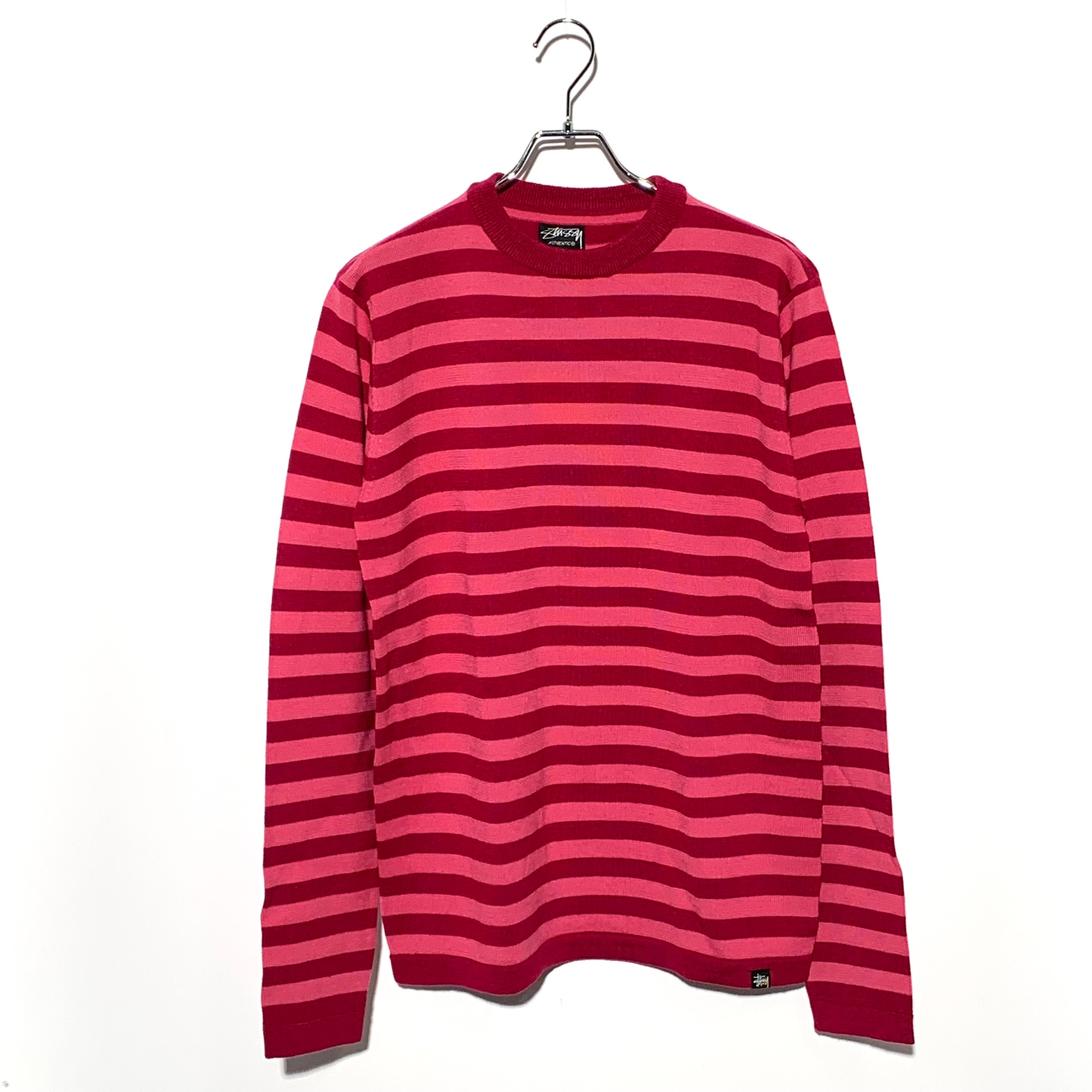 STUSSY BORDER SWEATER Pink