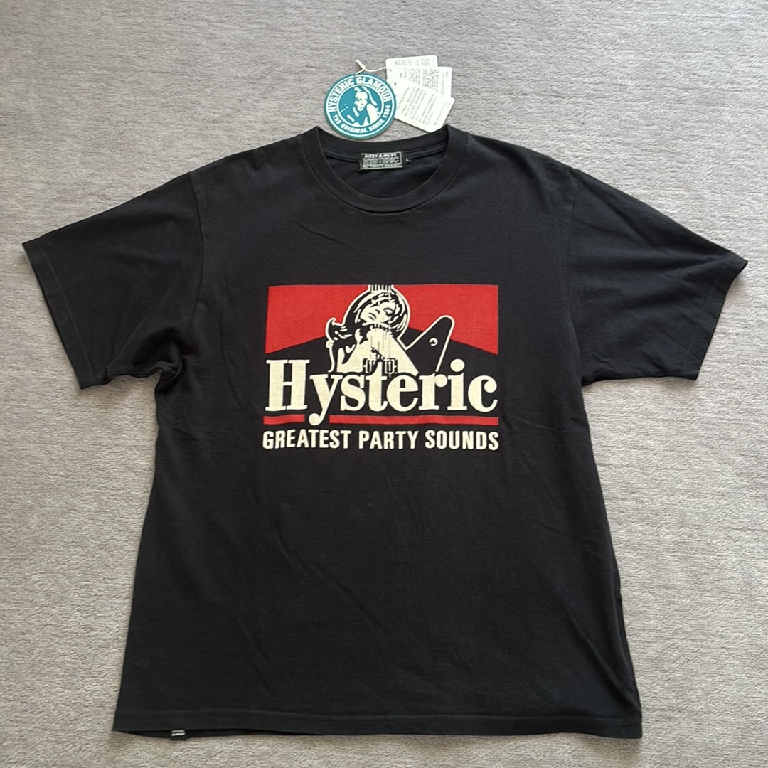 HYSTERIC GLAMOUR Greatest Party Sound T-Shirt "Black"