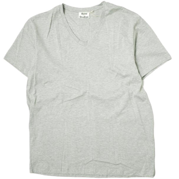 Acne Studios アクネストゥディオズ ENIS VネックTシャツ S グレー 半袖 カットソー トップス g12492