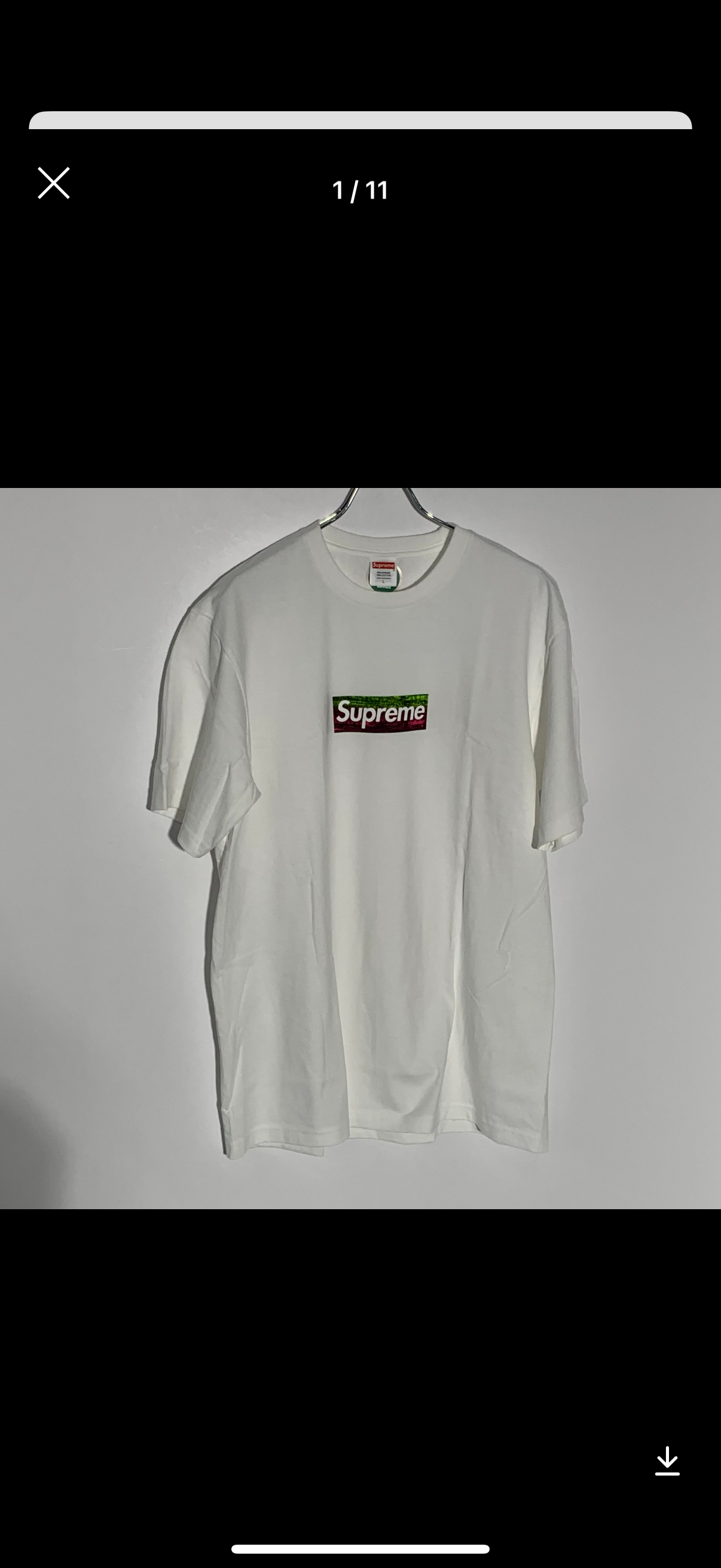 Supreme Los Angeles Fire Relief Box Logo Tee "White"