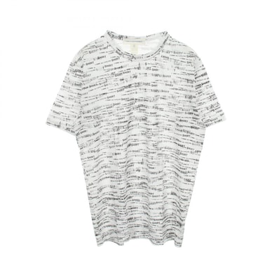 コムデギャルソンシャツ COMME des GARCONS SHIRT ロゴ総柄 半袖Tシャツ 衣料品 トップス コットン メンズ ホワイト系 / ブラック系 S16089 【中古】