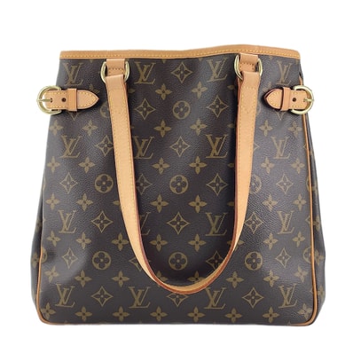 ヴィトン LV モノグラム バティニョール・ヴェルティカル トートバッグ【中古】