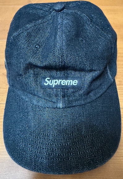 Supreme Cordura Denim Small Box 6-Panel "Black"