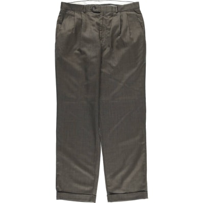 古着 ラルフローレン Ralph Lauren LAUREN ローレン ツータック ウールパンツ スラックス カナダ製 メンズw34相当/eaa611830