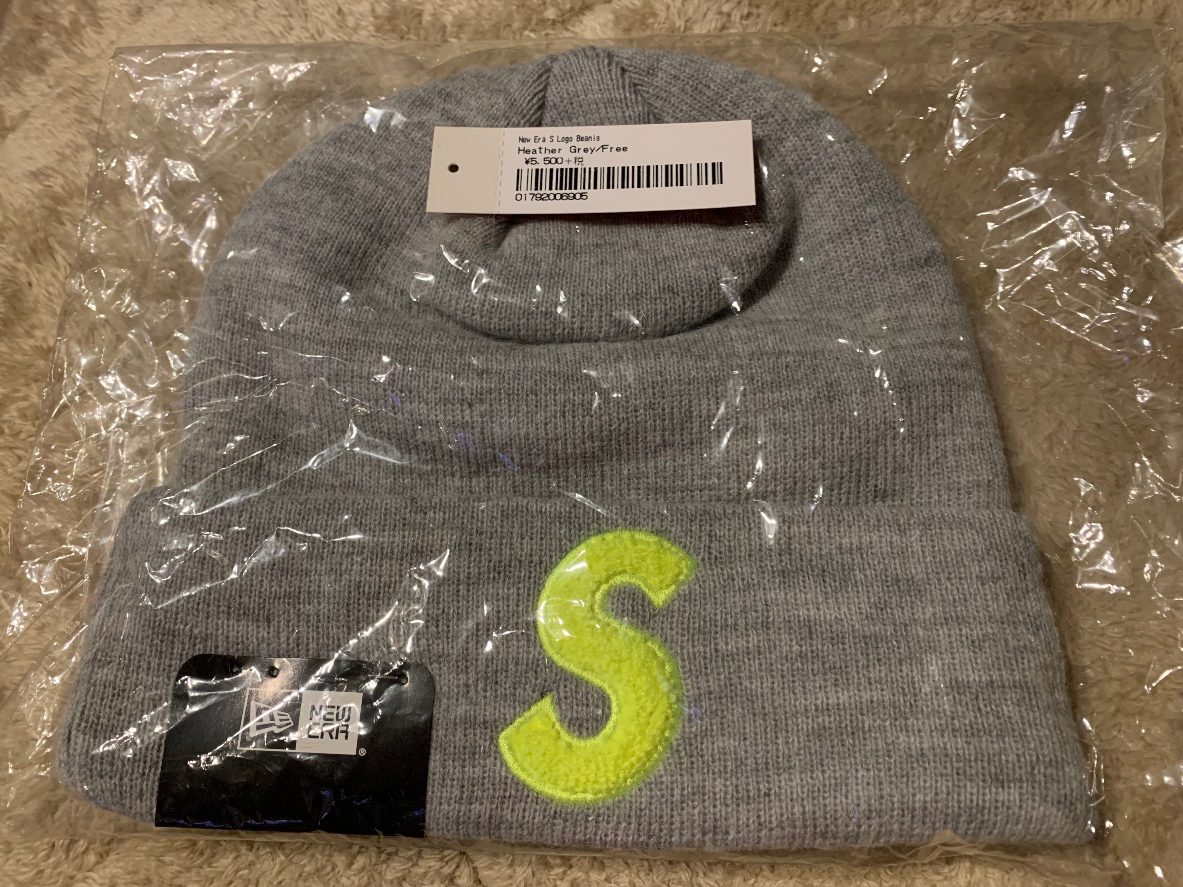 Supreme New Era® S Logo Beanie "Heather Grey" (19FW)