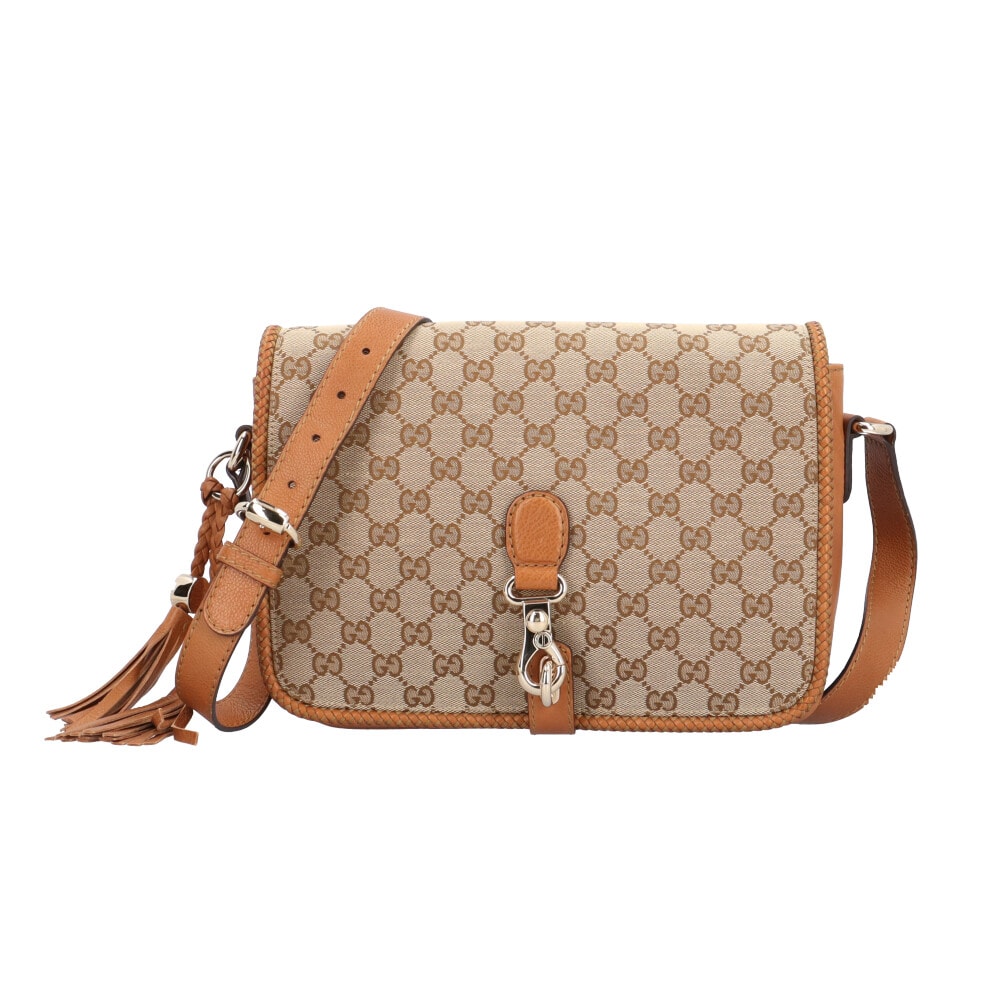 グッチ マラケシュ ショルダーバッグ GGキャンバス 257024 ベージュ レディース GUCCI  中古